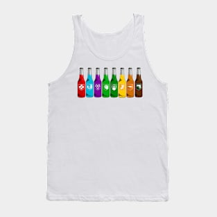 Zombie Perks Lined Up on Soft Pink Tank Top